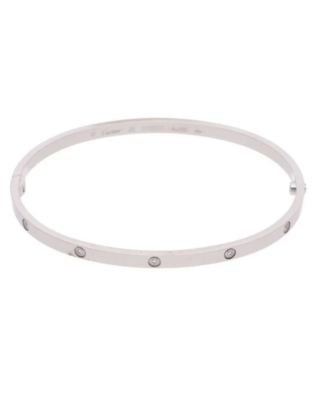 Cartier Love Bracelet 18k White Diamond 20